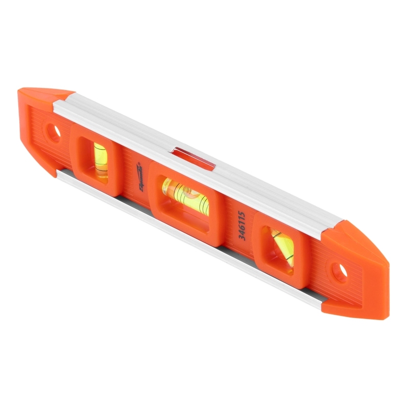 Уровень усиленный, 235 мм, 3 глазка, пластмассовый "Торпедо" (IV) Sparta (346115)