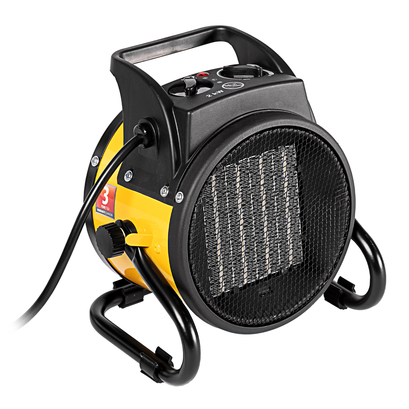 Тепловая пушка, керамический нагреватель (тепловентилятор) DHC 2-100, 230 В, 0.025/1/2 кВт Denzel (96429)