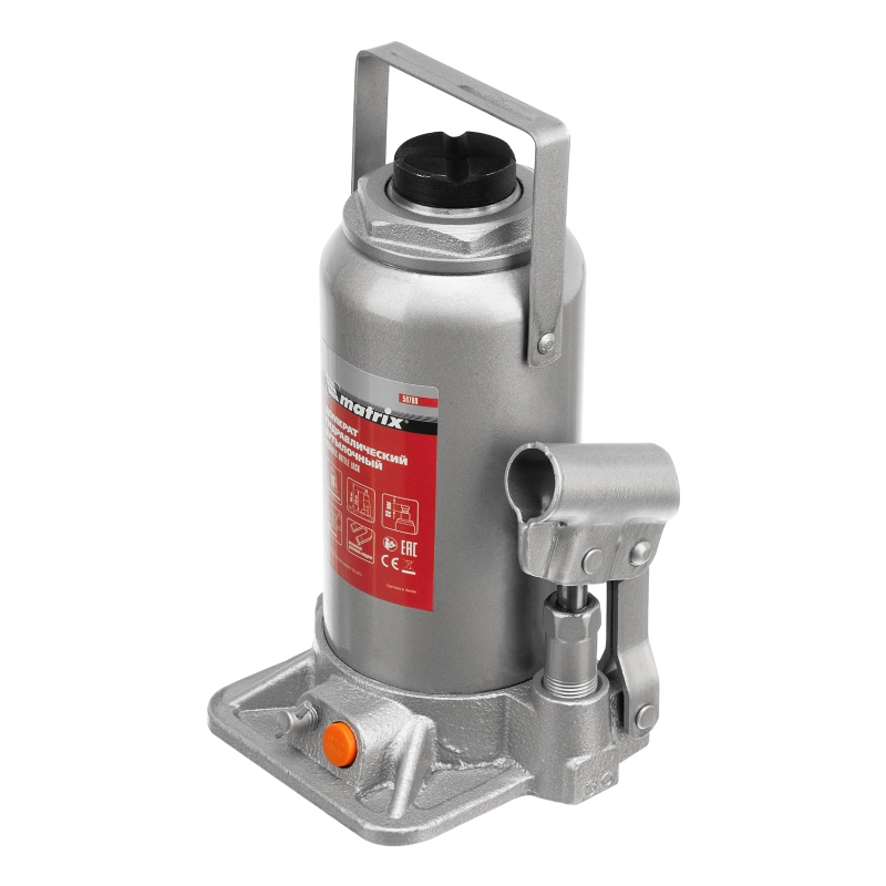 Домкрат гидравлический бутылочный, 16 т, h подъема 230-460 мм Matrix (50769)