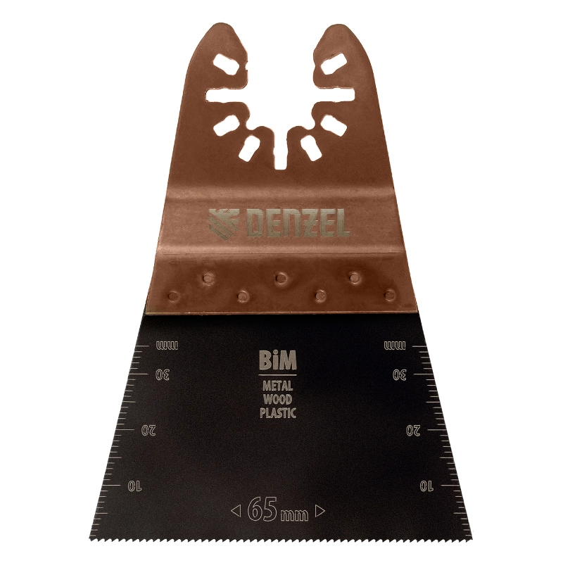 Насадка для МФИ режущая прямая, BiM, по металлу и дереву, 65 x 1.2 мм, мелкий зуб Denzel (782303)