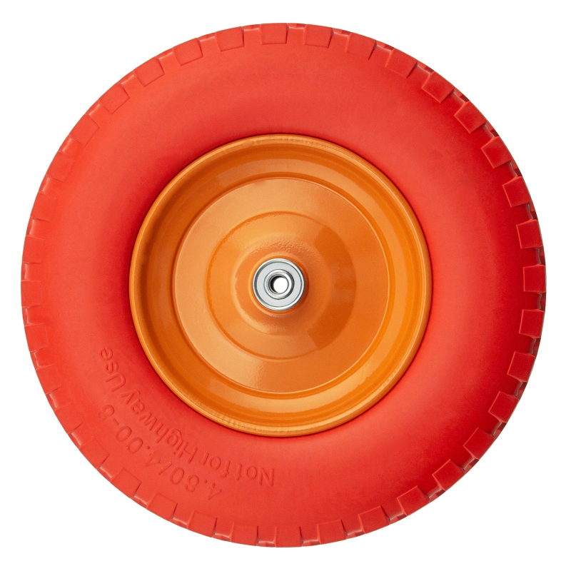 Колесо полиуретановое 4.80/4.00-8, длина оси 90 мм, подшипник 12 мм Palisad (68978)