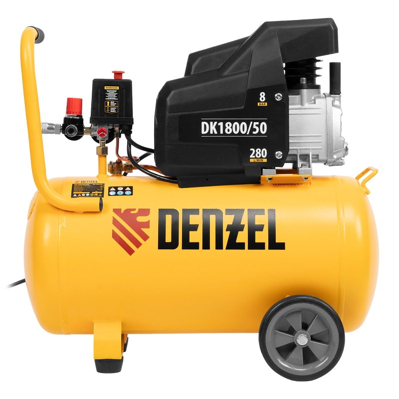 Компрессор воздушный DK1800/50, Х-PRO 1.8 кВт, 280л/мин, 50л Denzel (58068)