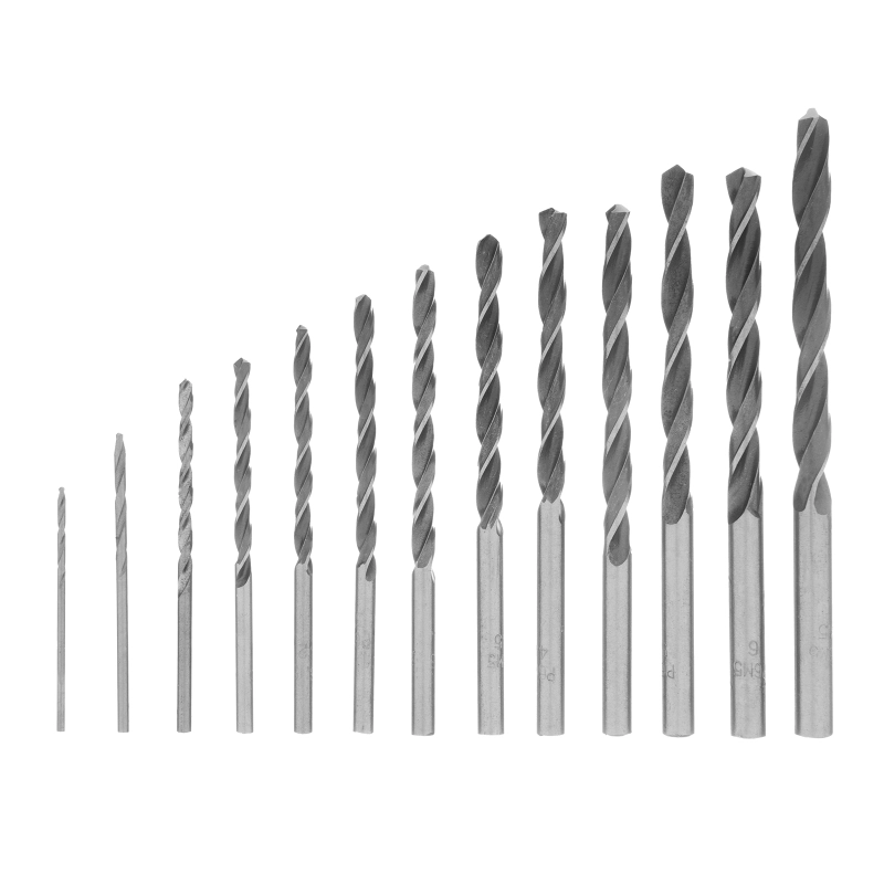 Набор сверл по металлу, 1.5-6.5 мм, 13 шт, Р6М5, пластиковый кейс, Сибртех (72346)