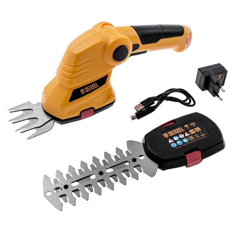 Ножницы-кусторез аккумуляторные G411 с акк. 3.6В Li-Ion 1.5 Ач Denzel (96817)