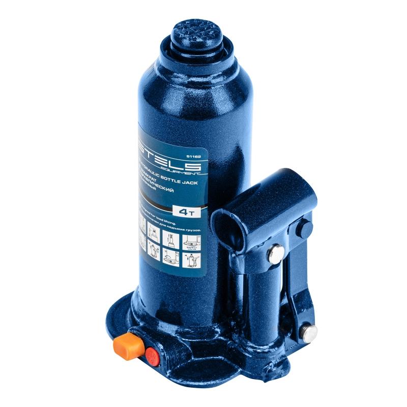 Домкрат гидравлический бутылочный, 4 т, h подъема 188-363 мм Stels (51162)