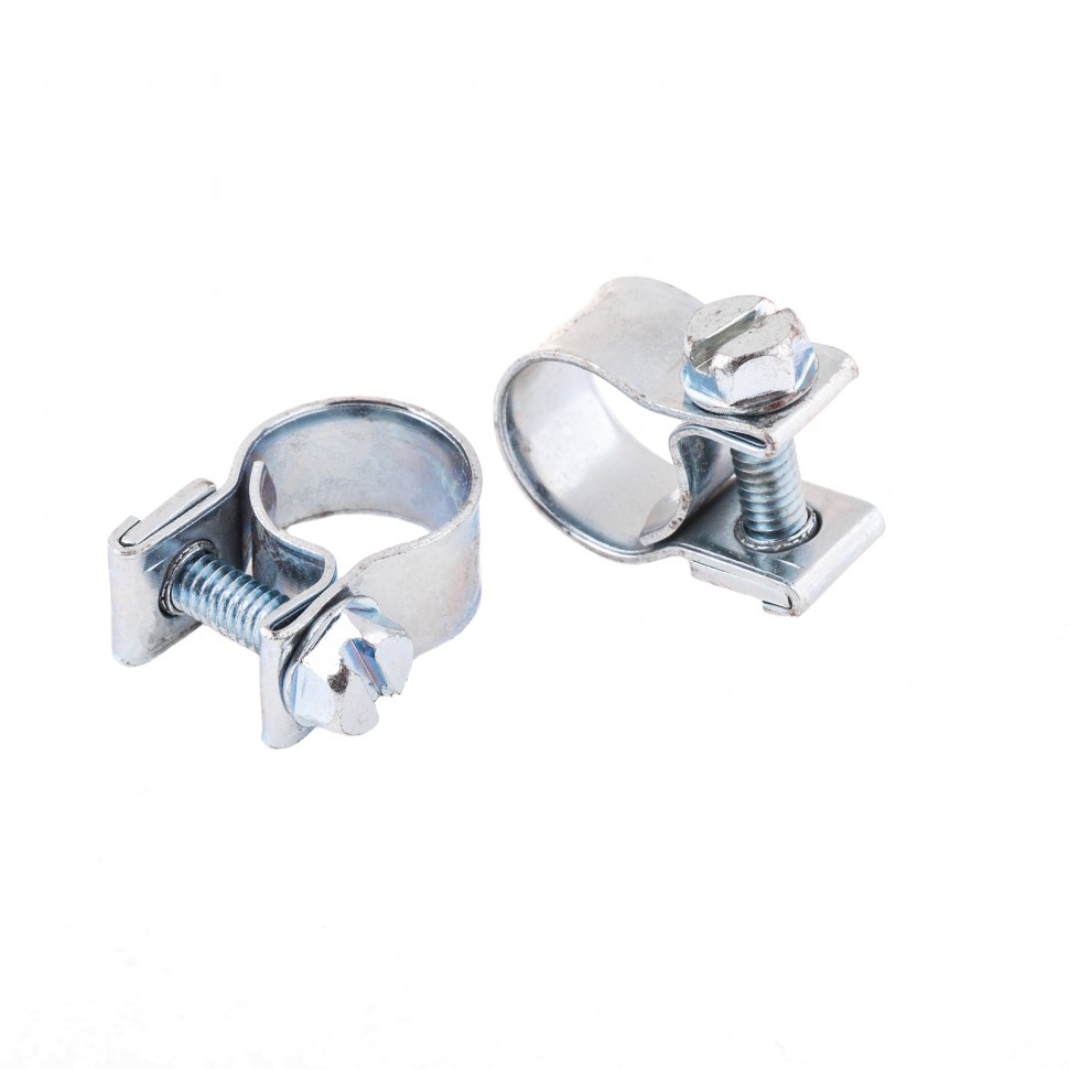 Хомуты металлические, MINI 10-12 мм, ширина 9 мм, винтовой, W1, 2 шт Сибртех (47503)