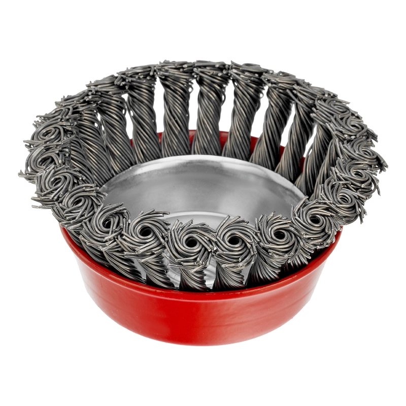 Щетка для УШМ, 100 мм, М14, "чашка", крученая проволока 0.8 мм Matrix (74623)