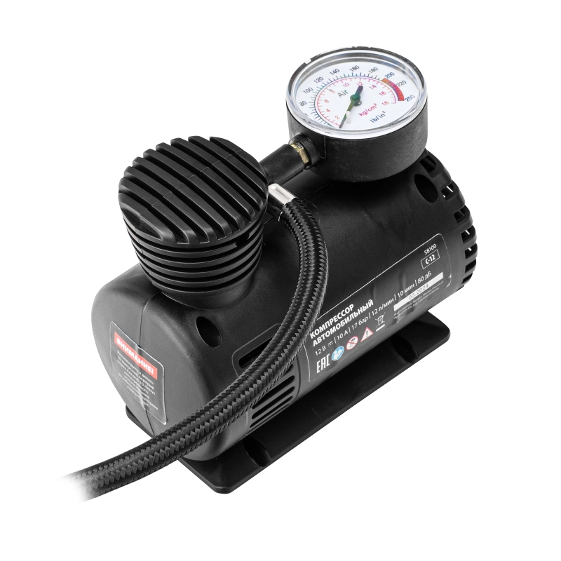Компрессор автомобильный С-12, 12 В, 17 атм., 12 л/мин// MTX (58100)