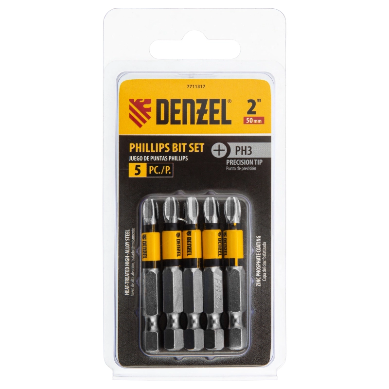 Бита PH3x50, 5 шт. Denzel (7711317)