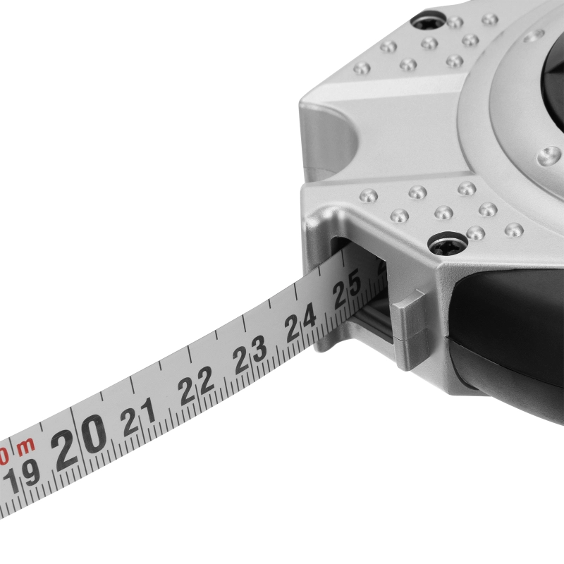 Рулетка геодезическая 10 м х 13 мм, закрытый корпус, металлическая лента, нейлон Gross (31250)