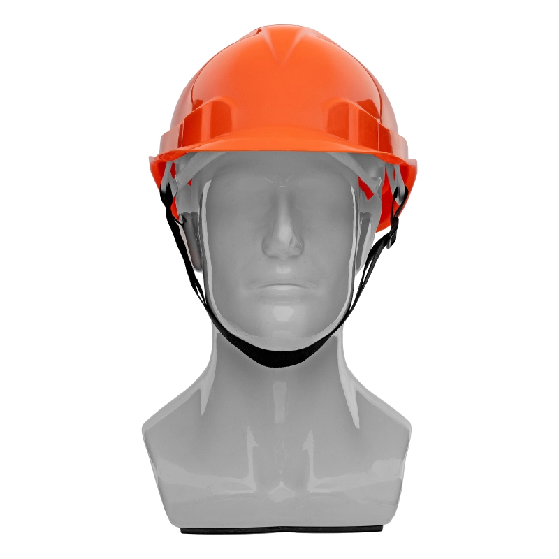Каска защитная из ударопрочной пластмассы, оранжевая Сибртех (89113)