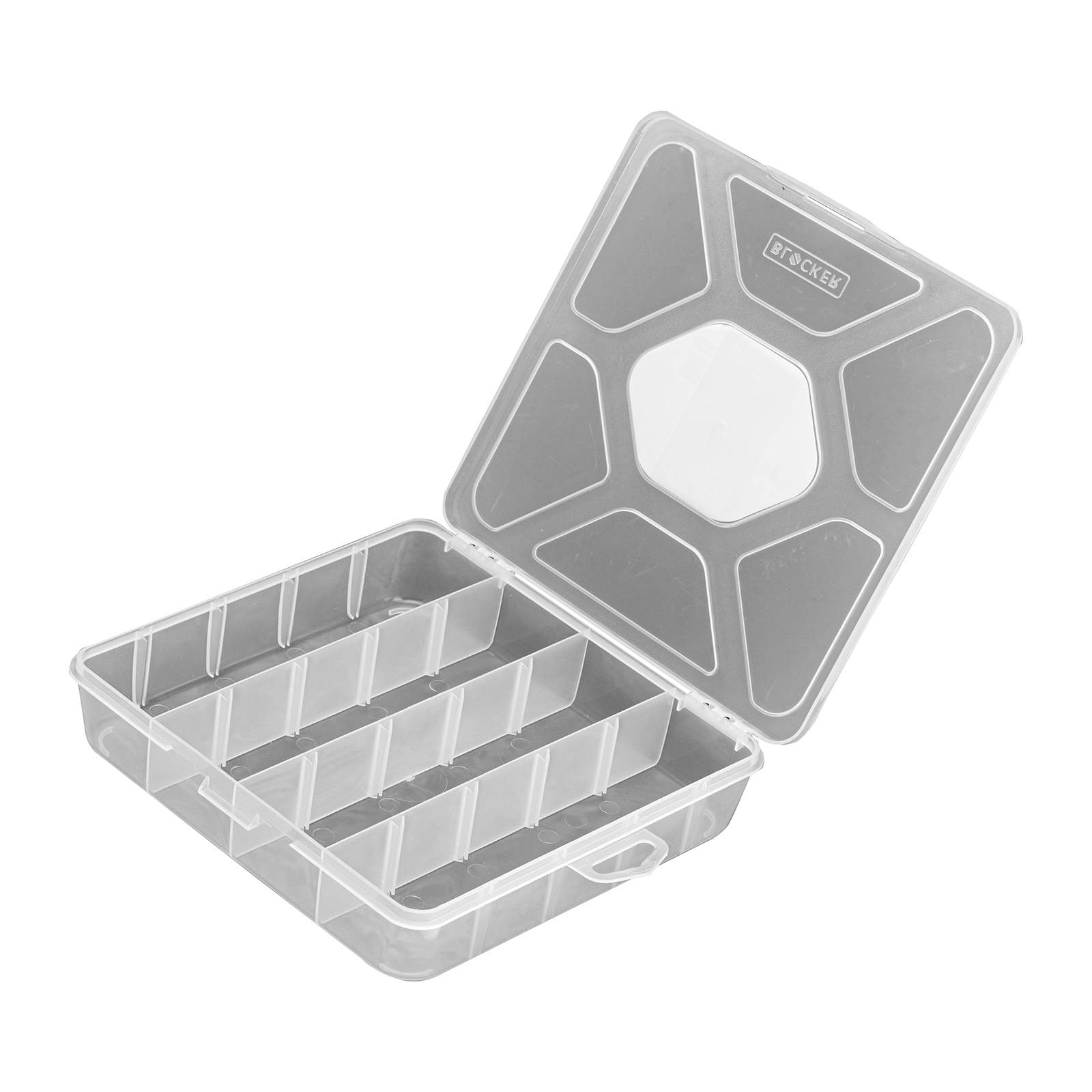 Органайзер универсальный средний, прозрачный матовый, 20 х 20 х 4.5 см Сибртех (90727)