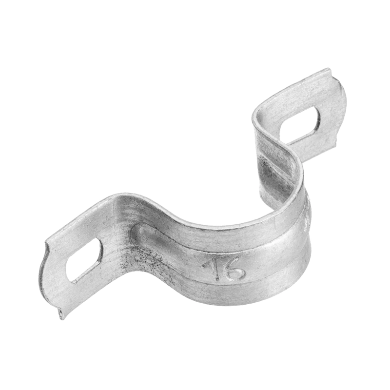 Скоба металлическая двухлапковая, 16 мм, 100 шт Сибртех (48190)