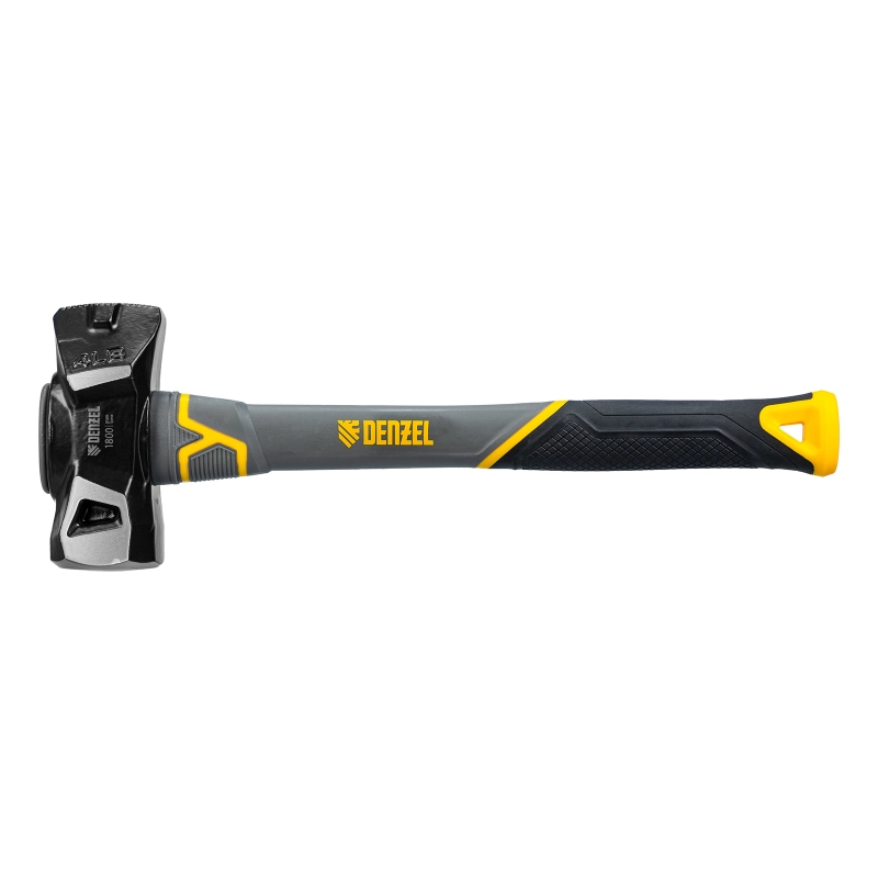 Кувалда с клиновидным бойком 1,8 кг, фибергласовая рукоятка c TPR Denzel (11016)