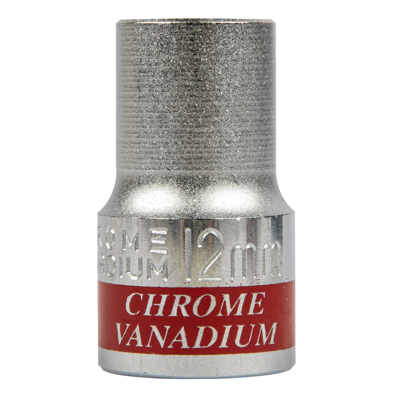 Головка торцевая, 12 мм, двенадцатигранная, CrV, под квадрат 1/2, хромированная Matrix (13684)