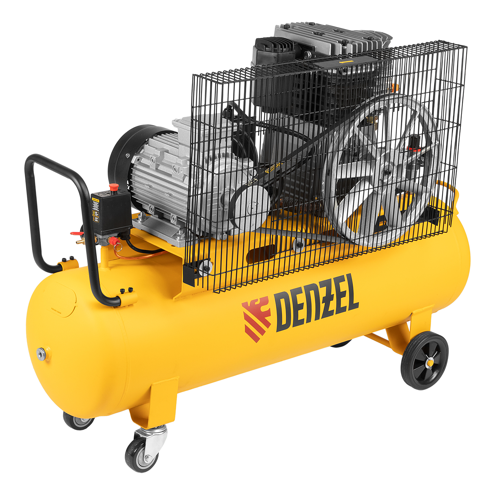 Компрессор воздушный, ременный привод BCI4000-T/100, 4.0 кВт, 100 литров, 690 л/мин Denzel (58123)