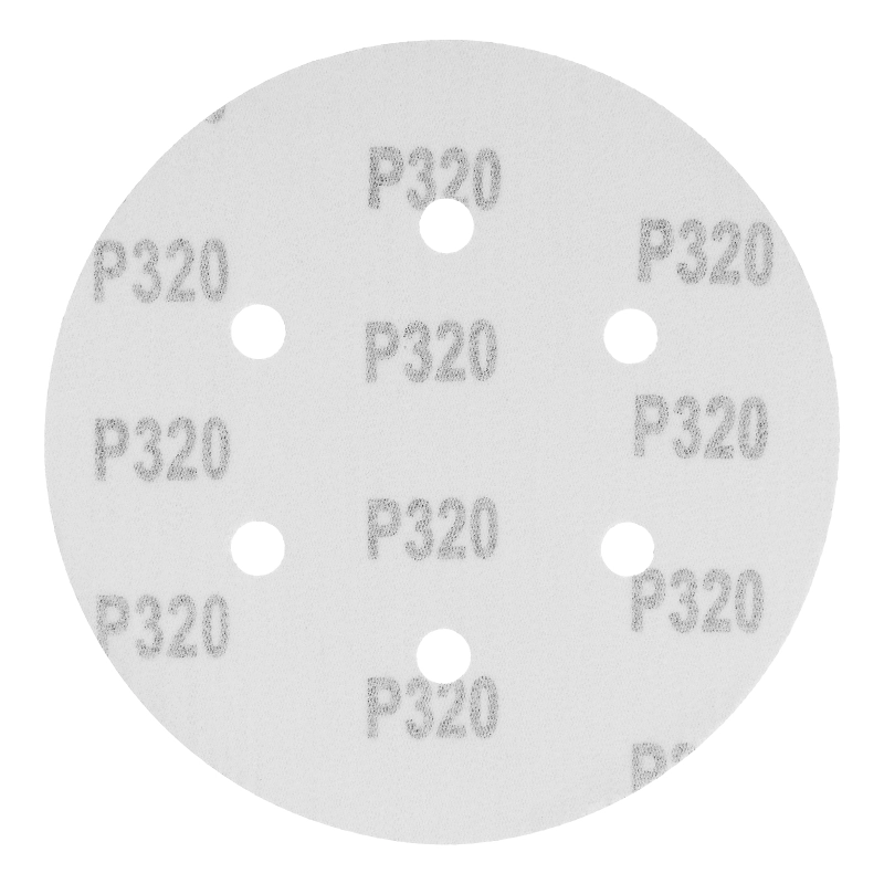 Круг абразивный на ворсовой подложке под "липучку", перфорированный, P 320, 150 мм, 5 шт Matrix (73848)