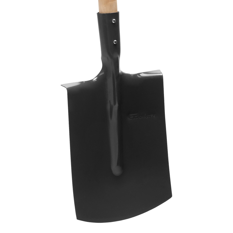Лопата прямоугольная, 208х300х1340 мм, деревянный лакированный черенок, Сибртех (61458)