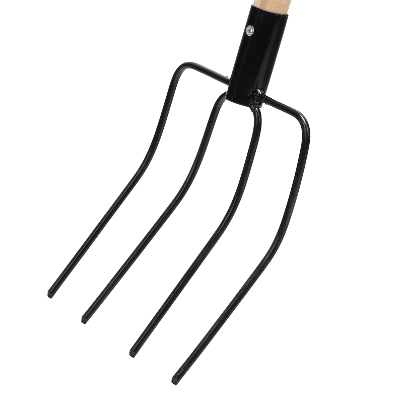 Вилы 4 - х рогие, сенные, 210х310х1400 мм, деревянный черенок, Сибртех (63807)