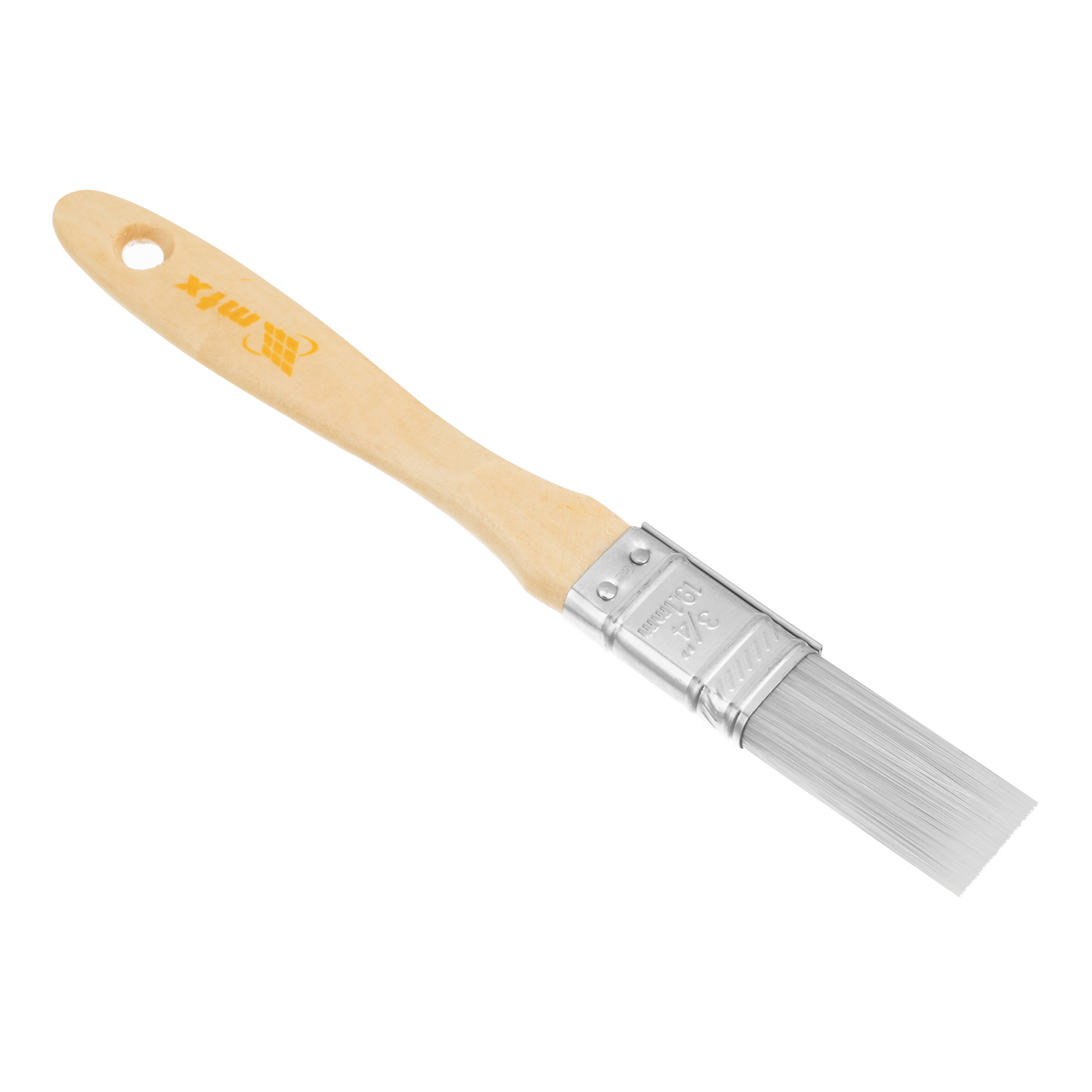 Кисть плоская для лаков "Евро" 3/4", искусственная щетина, деревянная ручка MTX (83084)