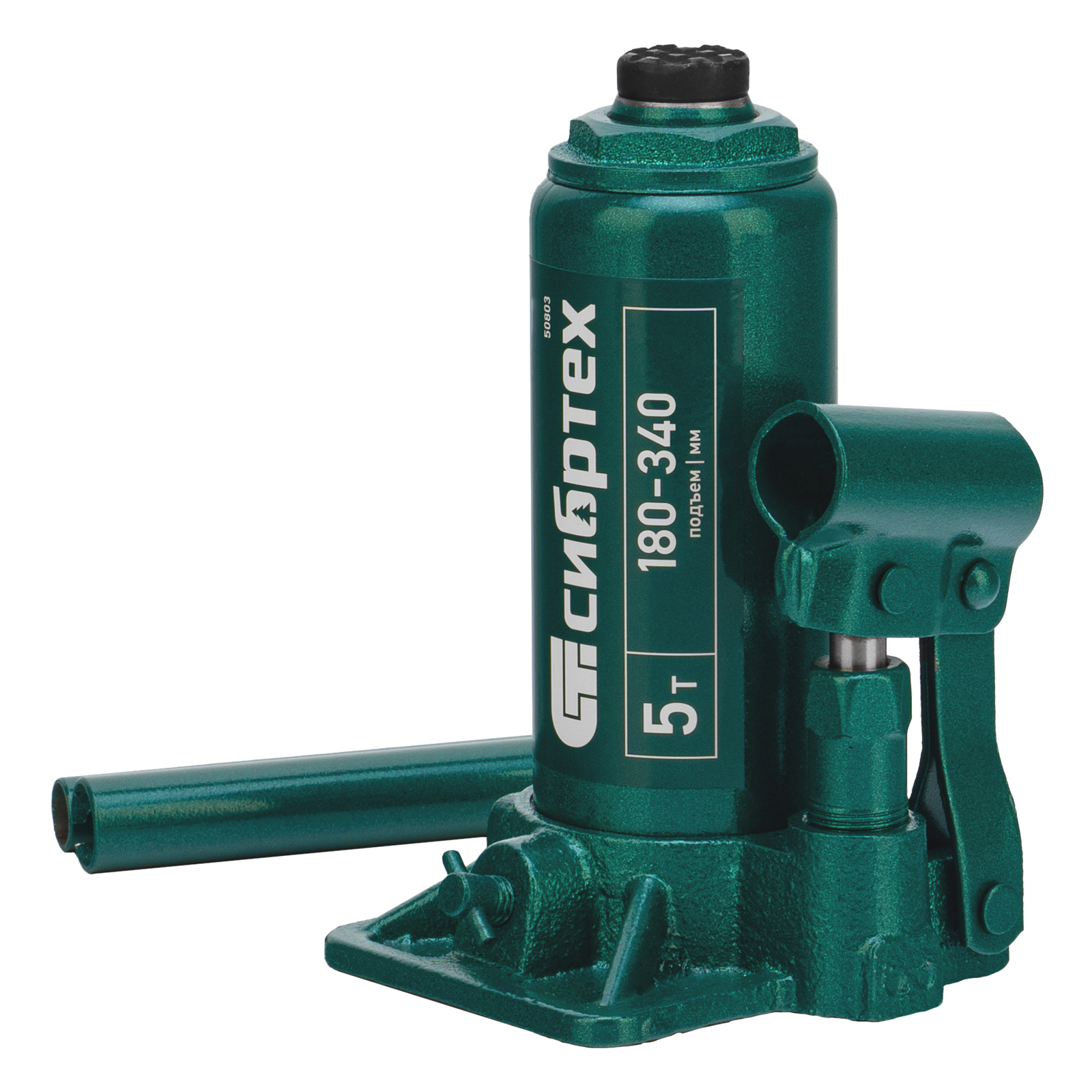 Домкрат гидравлический бутылочный, 5 т, 180-340 мм Сибртех (50803)