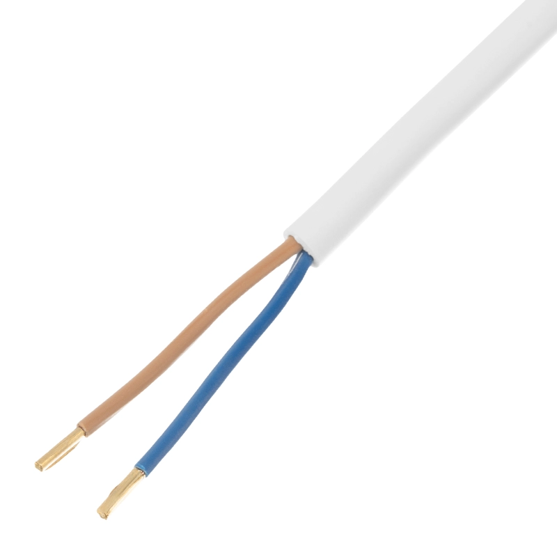 Шнур сетевой Energy Series, ПВС, 1,5 м, 2 x 1 мм, с неразборной вилкой, белый, Denzel (37660)