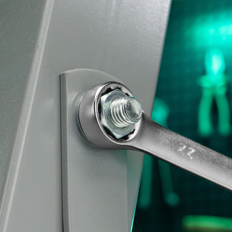 Ключ комбинированный, 22 мм, CrV, матовый хром Stels (15216)