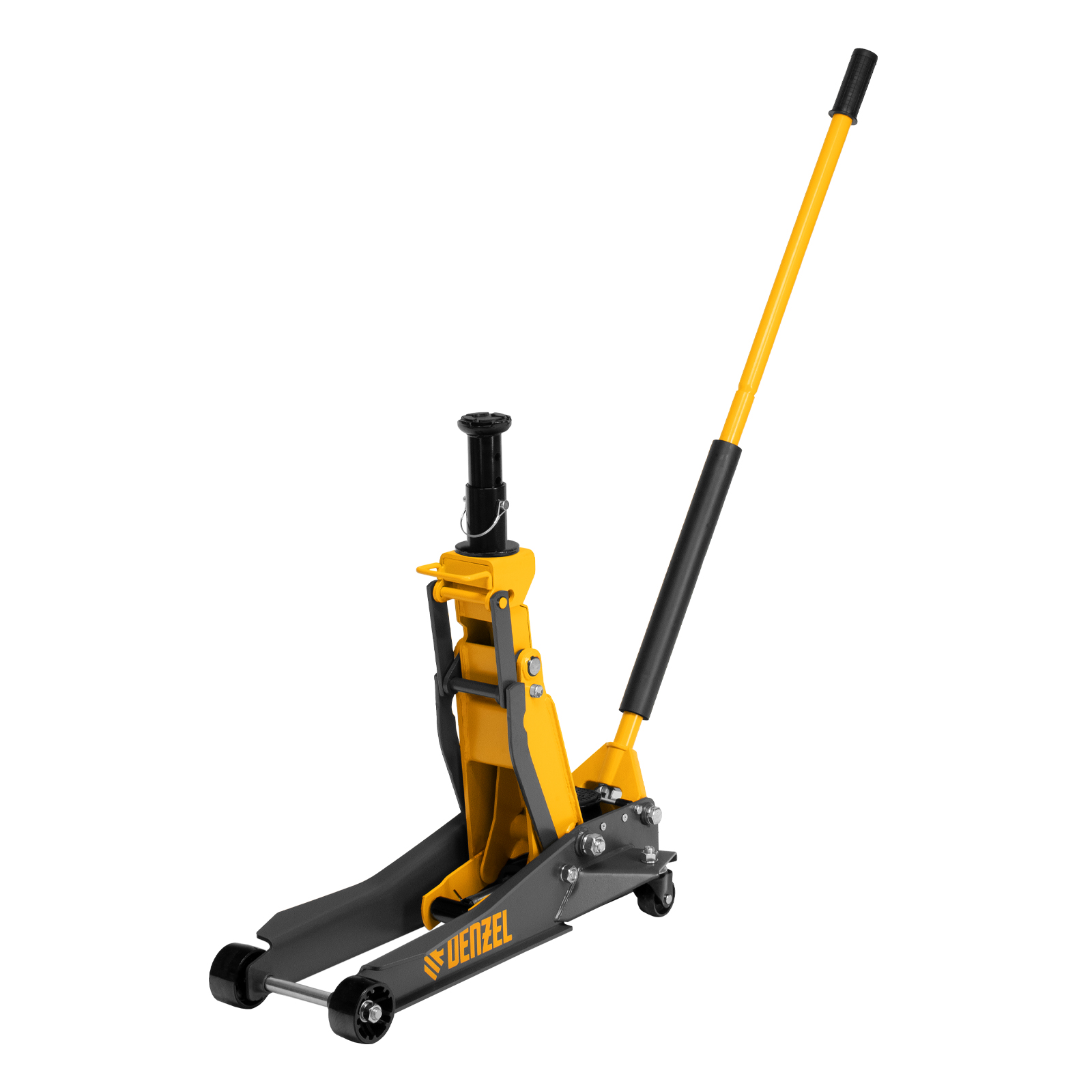 Домкрат гидравлический подкатной, 2/3 т, 98-770 мм, быстрый подъем, низ. подхват, проф, SUV Denzel (51270)