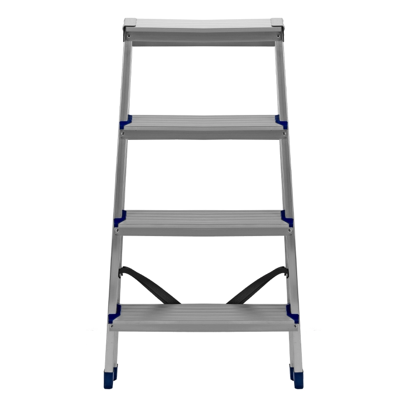 Стремянка двусторонняя 4 ступени, алюминиевая, Сибртех (97924)