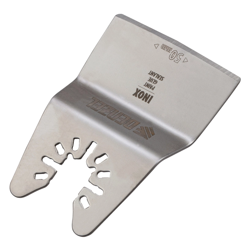 Насадка для МФИ шабер полукруг, Inox, для снятия краски и др., ширина 50 мм, длина общая 74 мм, ступенчатый Denzel (782317)