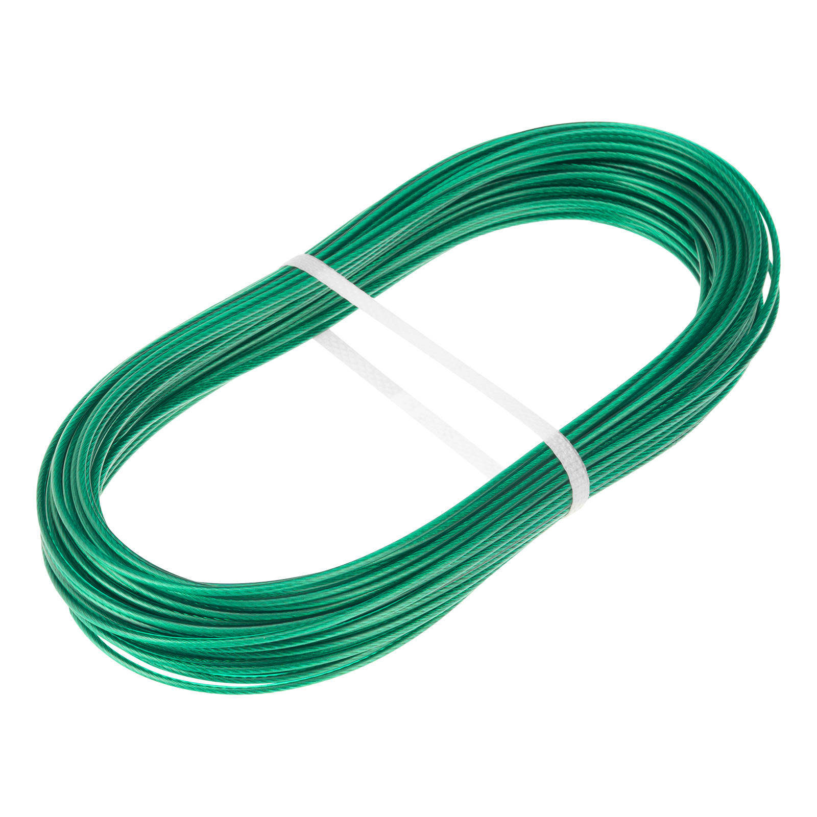 Трос металлополимерный зеленый ПР-2.0, толщина 2.0 мм, моток 20 метров Сибртех (47645)