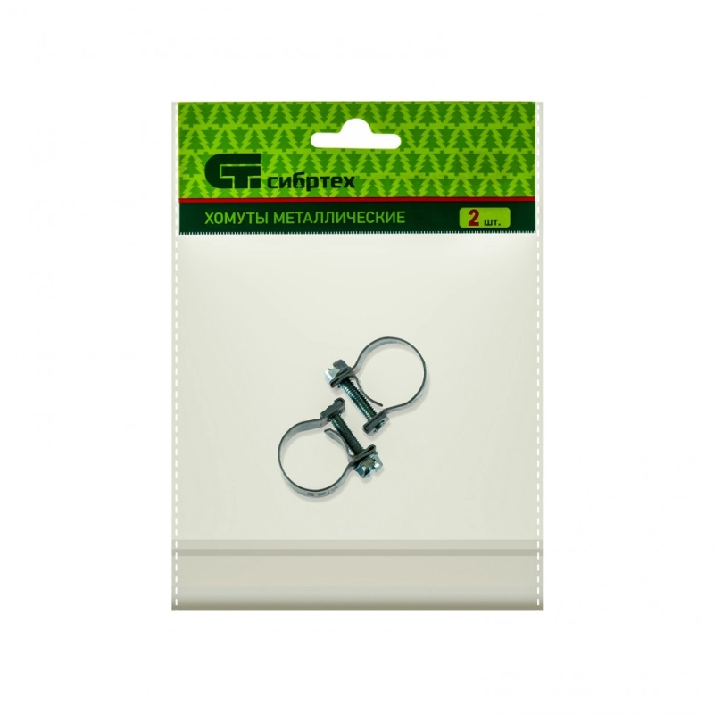 Хомуты металлические, MINI 16-18 мм, ширина 9 мм, винтовой, W1, 2 шт Сибртех (47506)
