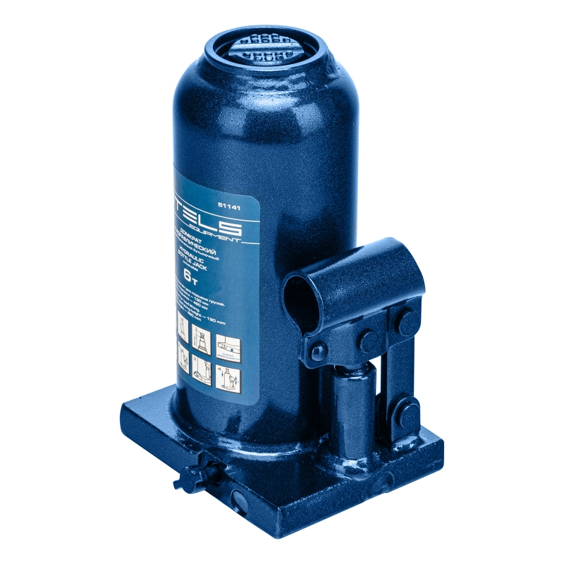 Домкрат гидравлический бутылочный телескопический, 6 т, h подъема 190-480 мм Stels (51141)