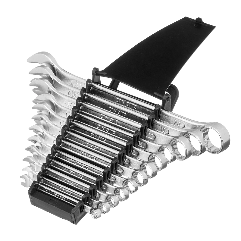 Набор ключей комбинированных, 6-22 мм, CrV, 12 шт Сибртех (15452)