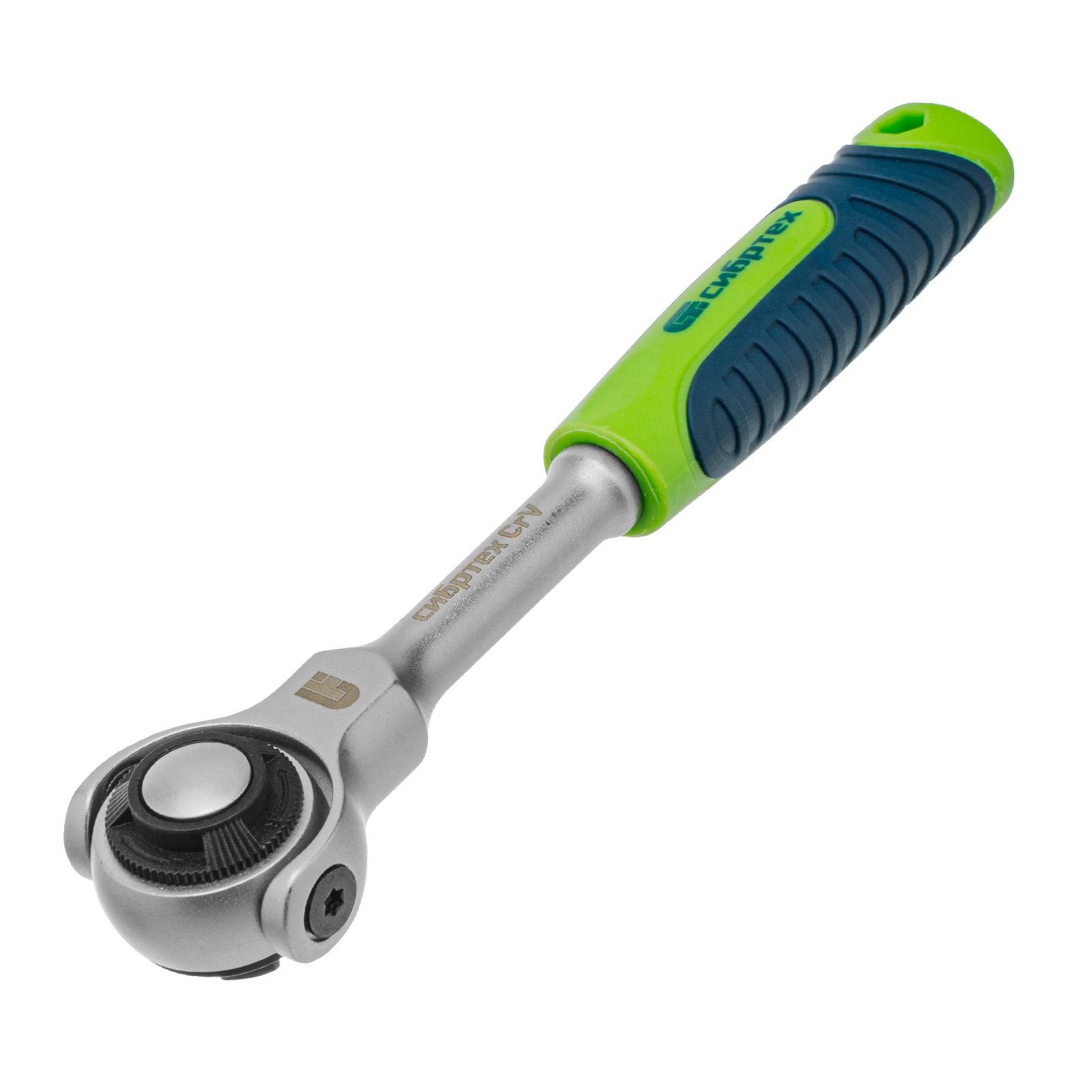 Ключ-трещотка 1/4", 72 зуба, поворотная голова, с быстрым сбросом Сибртех (14035)