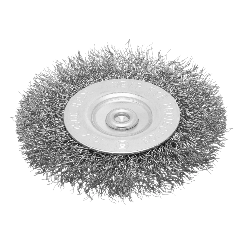 Щетка для дрели, 75 мм, плоская со шпилькой, витая проволока Сибртех (744487)
