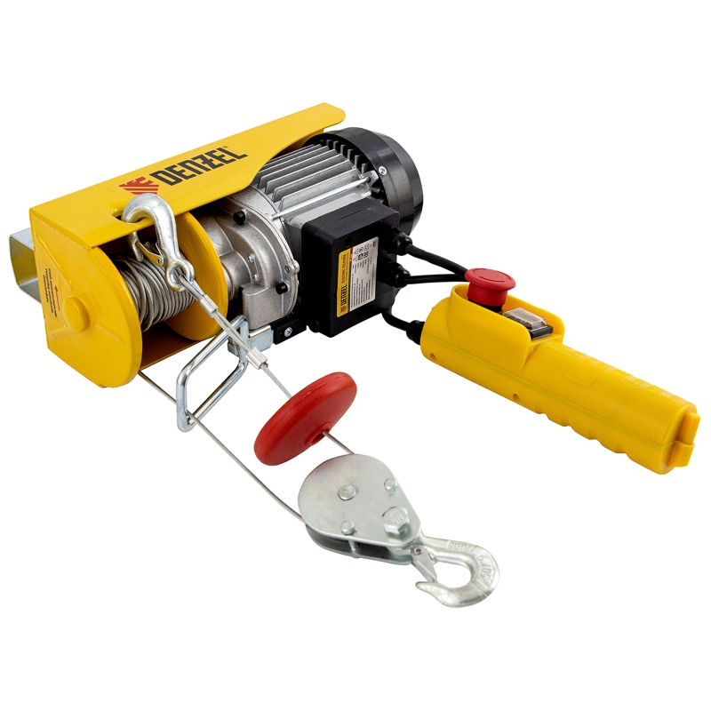 Тельфер электрический TF-250, 0.25 т, 540 Вт, высота 12 м, 10 м/мин Denzel (52011)