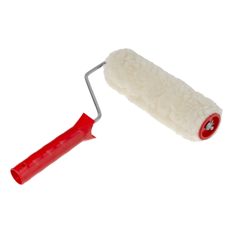 Валик "Натуральный мех", в сборе, 200 мм, D 48 мм, D ручки 6 мм, крепление шплинтом Сибртех (80163)