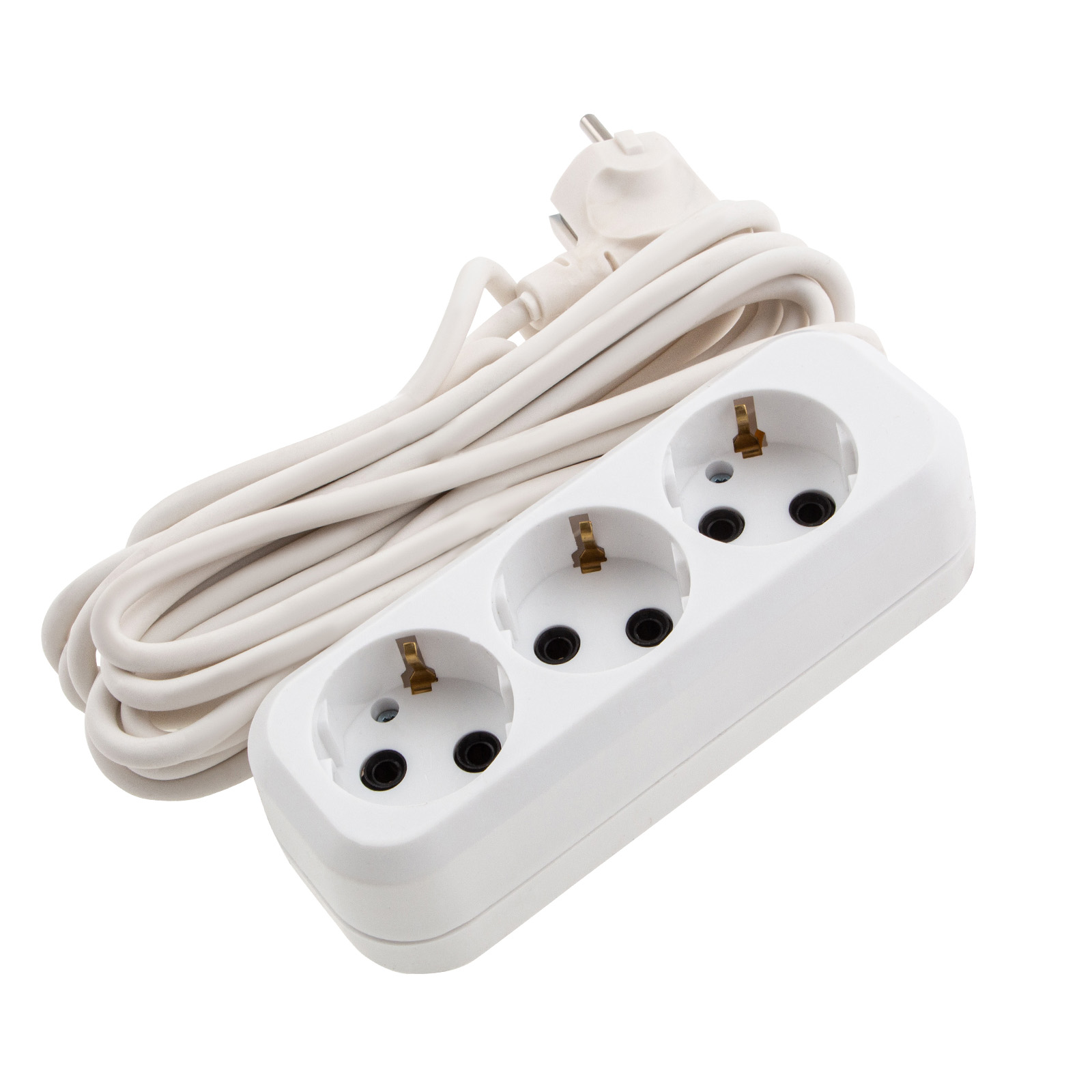 Удлинитель бытовой 5 м, 10A, тип УХз10, с заземлением, 3 розетки Сибртех (96067)