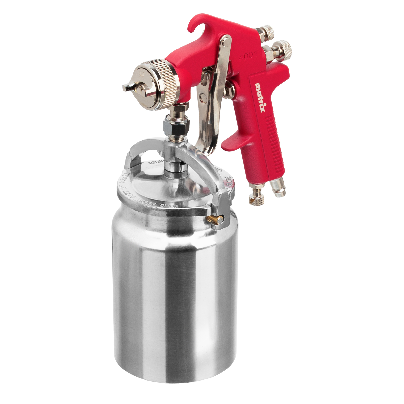 Краскораспылитель HP пневмат. с нижним бачком V= 1 л, сопло диаметром 1.8 мм Matrix (57323)