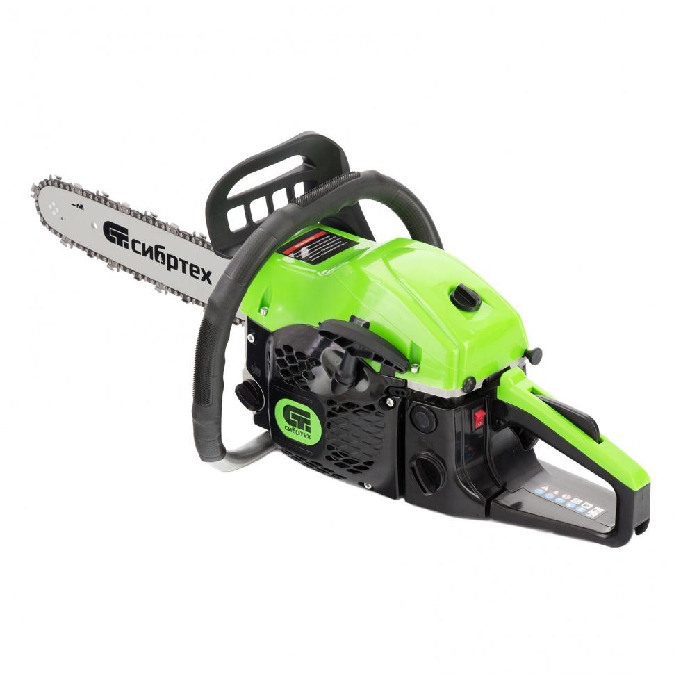 Пила цепная бензиновая ПЦБ-4540, шина 40 см, 45 см3, 2.9 л.с, шаг 0.325, паз 1.5 мм, 64 звена Сибртех (95202)