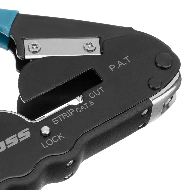 Клещи для обжима телефонных и компьютерных клемм RJ45, 8P и RJ11/12, 6P, компактный размер, CAT5 Gross (17723)