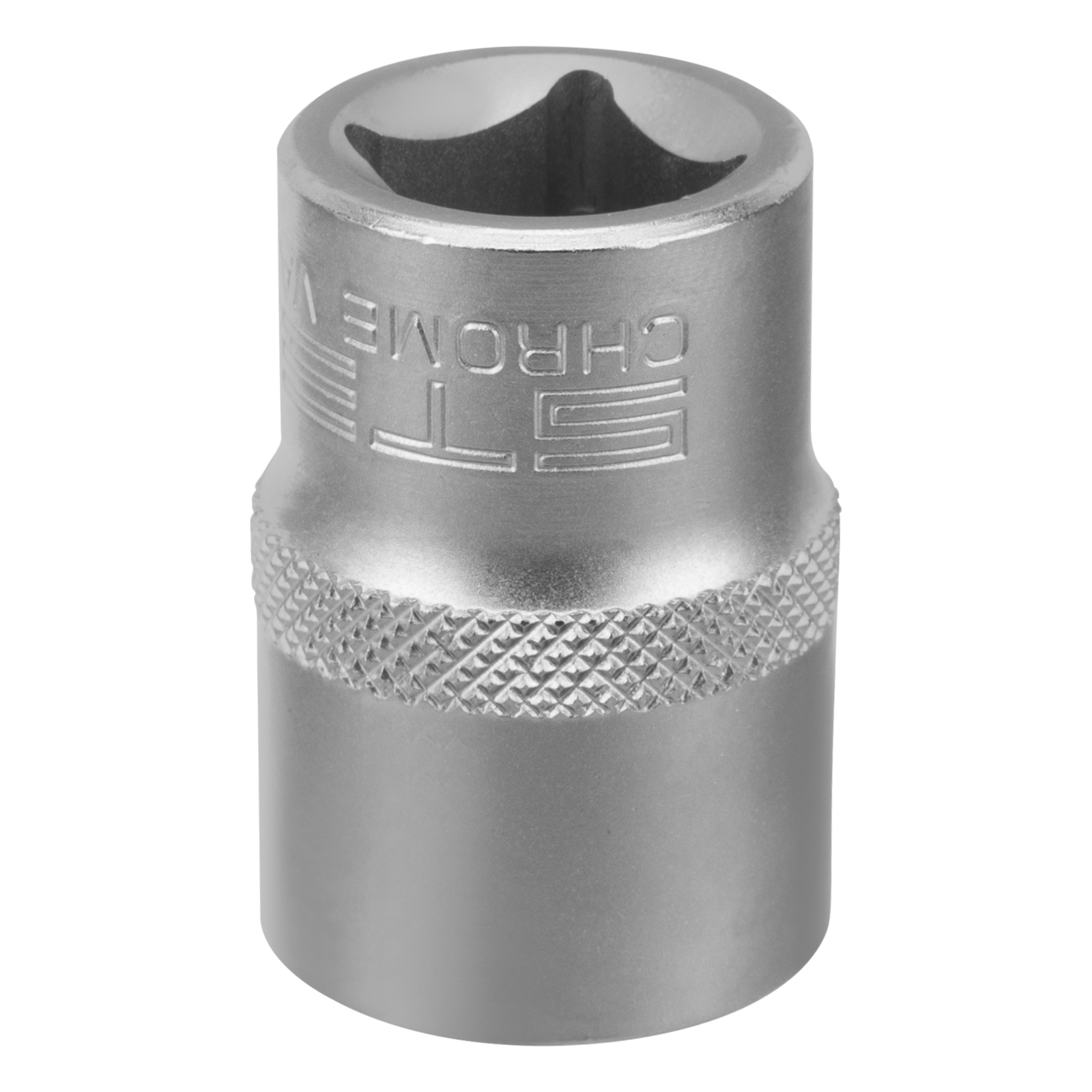 Головка торцевая, 19 мм, двенадцатигранная, CrV, под квадрат 1/2, хромированная Stels (13665)