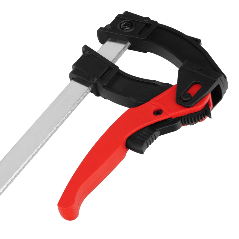 Струбцина реечная быстрозажимная, пластиковый корпус рычажно-храповой механизм, 300 х 90 х 390 мм, штанга 5 х 20 мм Matrix (20738)