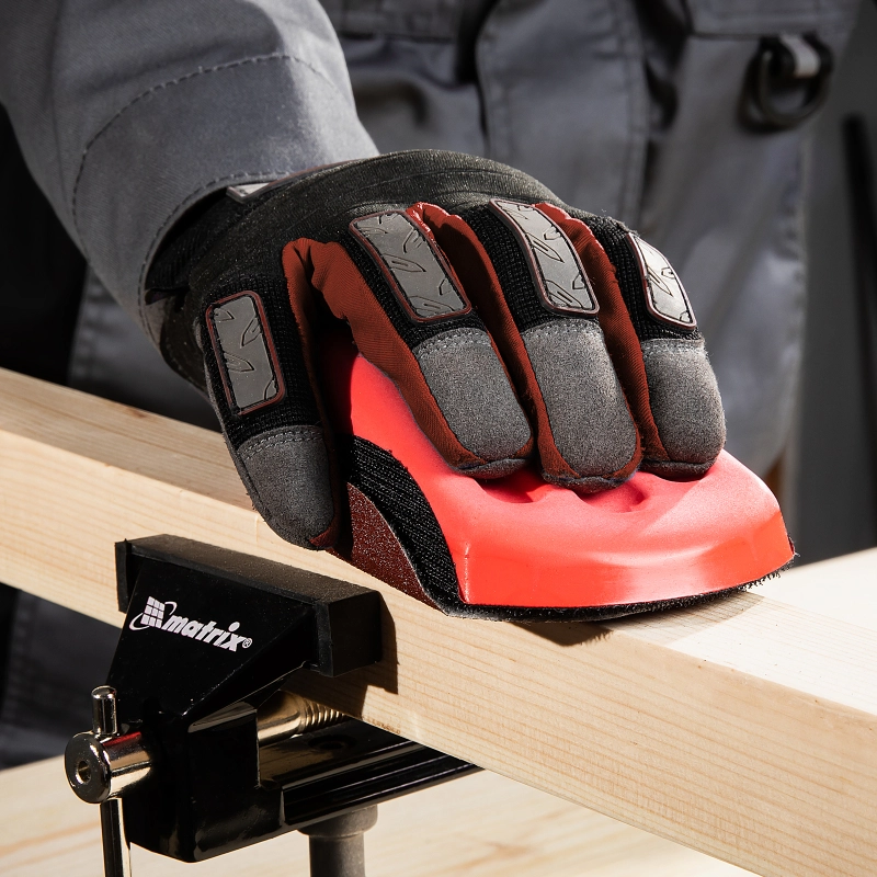 Брусок для шлифования, 125 мм, с "липучкой" Matrix (75812)