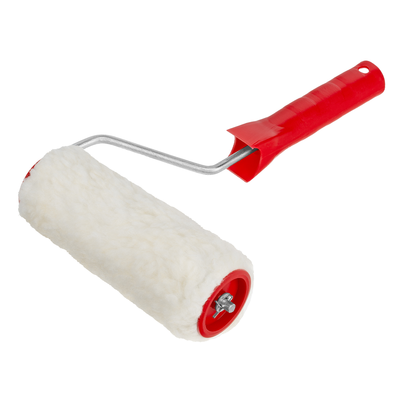 Валик "Натуральный мех", в сборе, 150 мм, D 48 мм, D ручки 6 мм, крепление шплинтом Сибртех (80162)