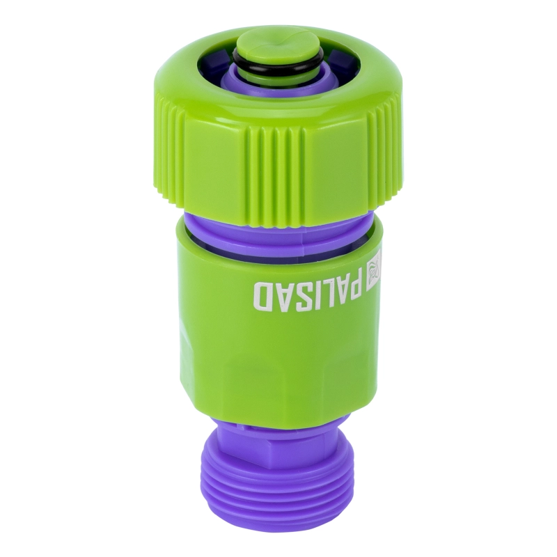 Соединитель-адаптер пластмассовый, 3/4, внешняя резьба, соединитель шланга 3/4 Palisad (65755)