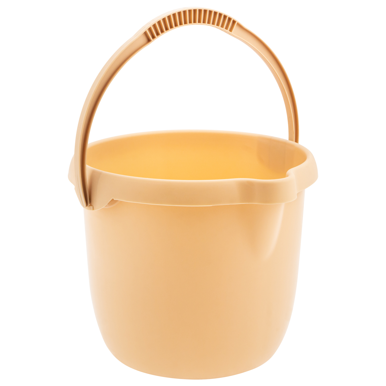 Ведро пластмассовое круглое 12 л, бежевое, Home Palisad (929495)