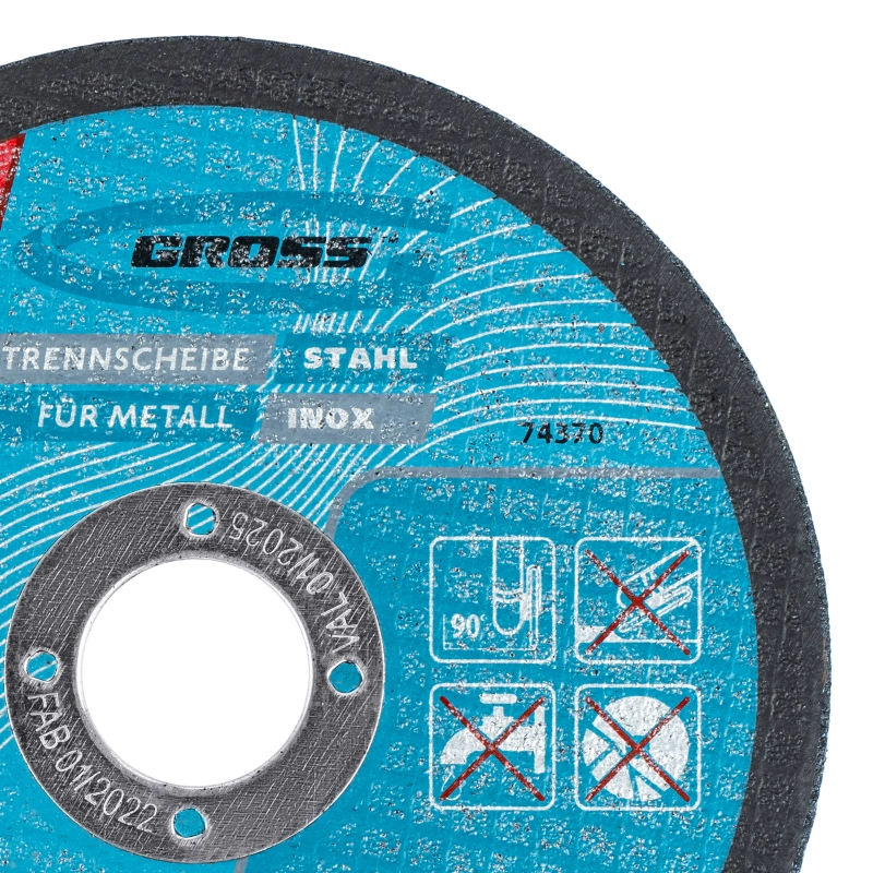Круг отрезной по металлу, 125 х 1.6 х 22 мм Gross (74370)