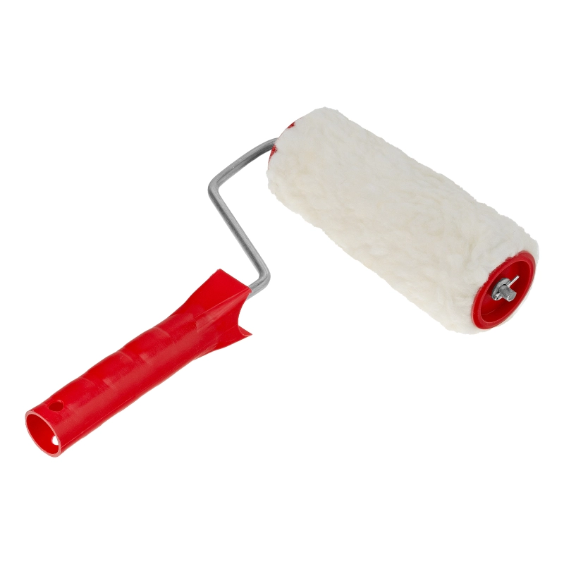 Валик "Натуральный мех", в сборе, 150 мм, D 48 мм, D ручки 6 мм, крепление шплинтом Сибртех (80162)